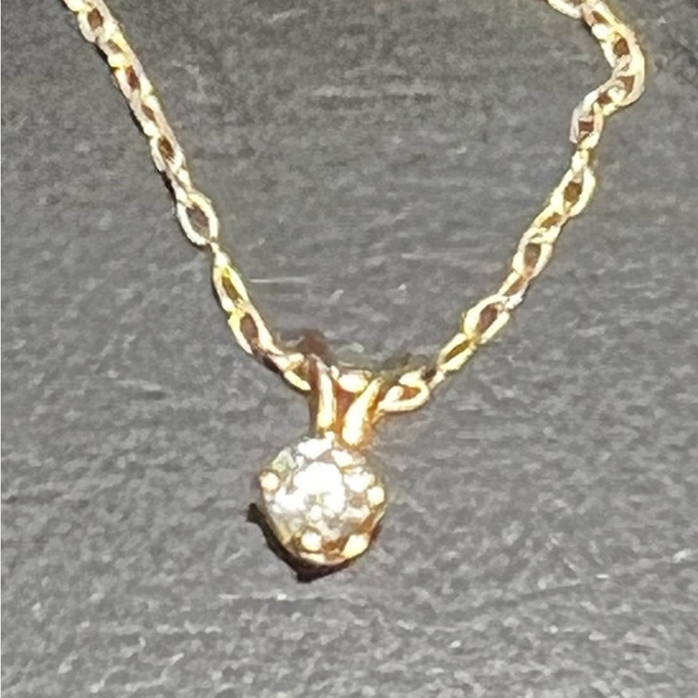 Elegant Vintage Gold Natural Diamond Pendant 0.25-0.3 Ct - Picture 7 of 15
